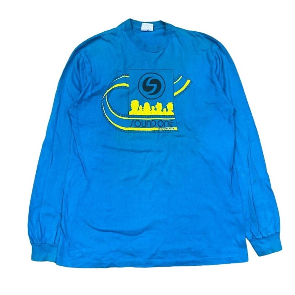 Vintage 90s Sound One Corporation Movie Sound Effects Long Sleeve Shirt Large
